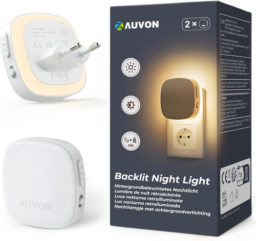 Auvon led nachtlicht 2er pack - nachtlicht,