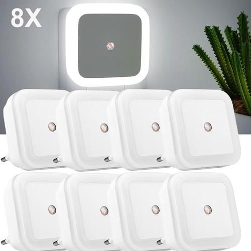 Led nachtlicht steckdose - 8x,