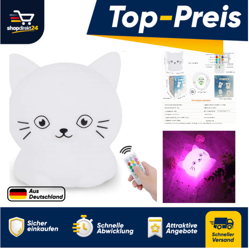 Katzen nachtlicht silikon - nachtlicht, 9